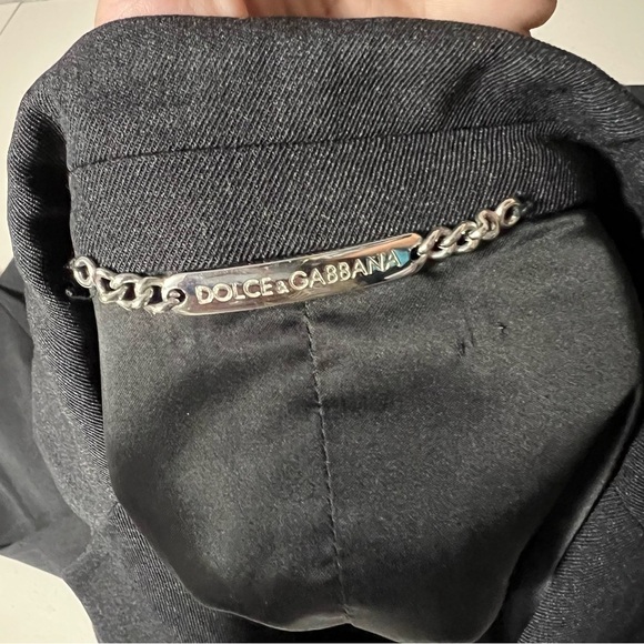 dolce & Gabbana Dark Gray Virgin Wool Blend Women Blazer - Picture 15 of 15